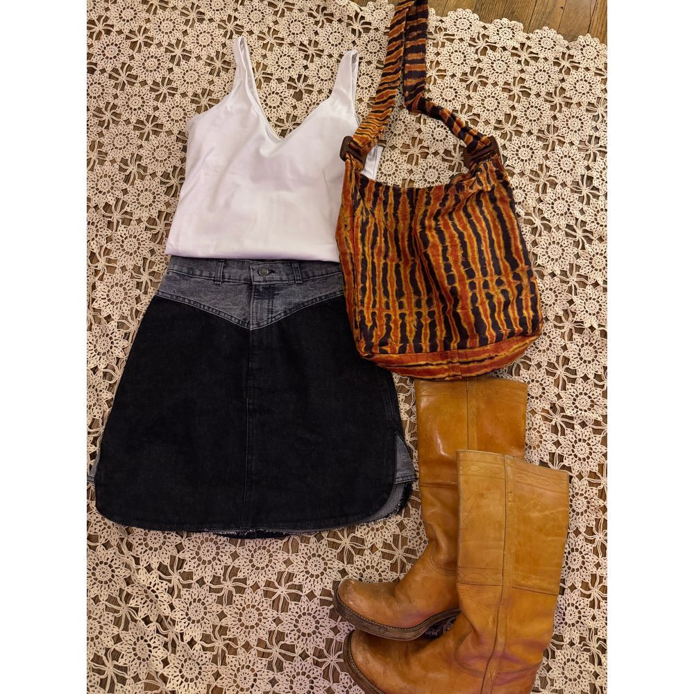 Vintage 70's‎ Denim Skirt Sz S